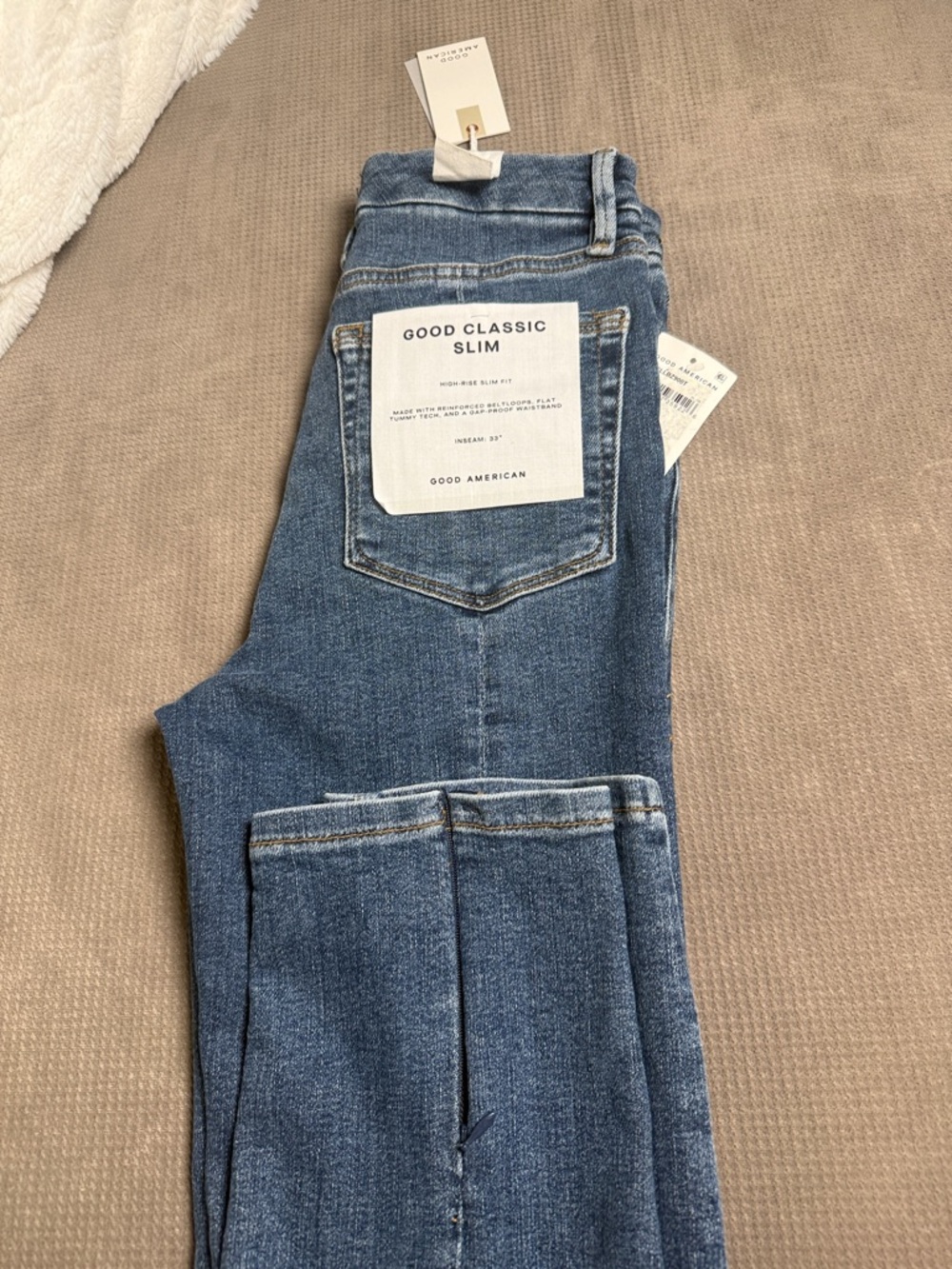 Good American Slim High-Rise Skinny Jeans - Medium Blue Wash - Picture 8 of 8
